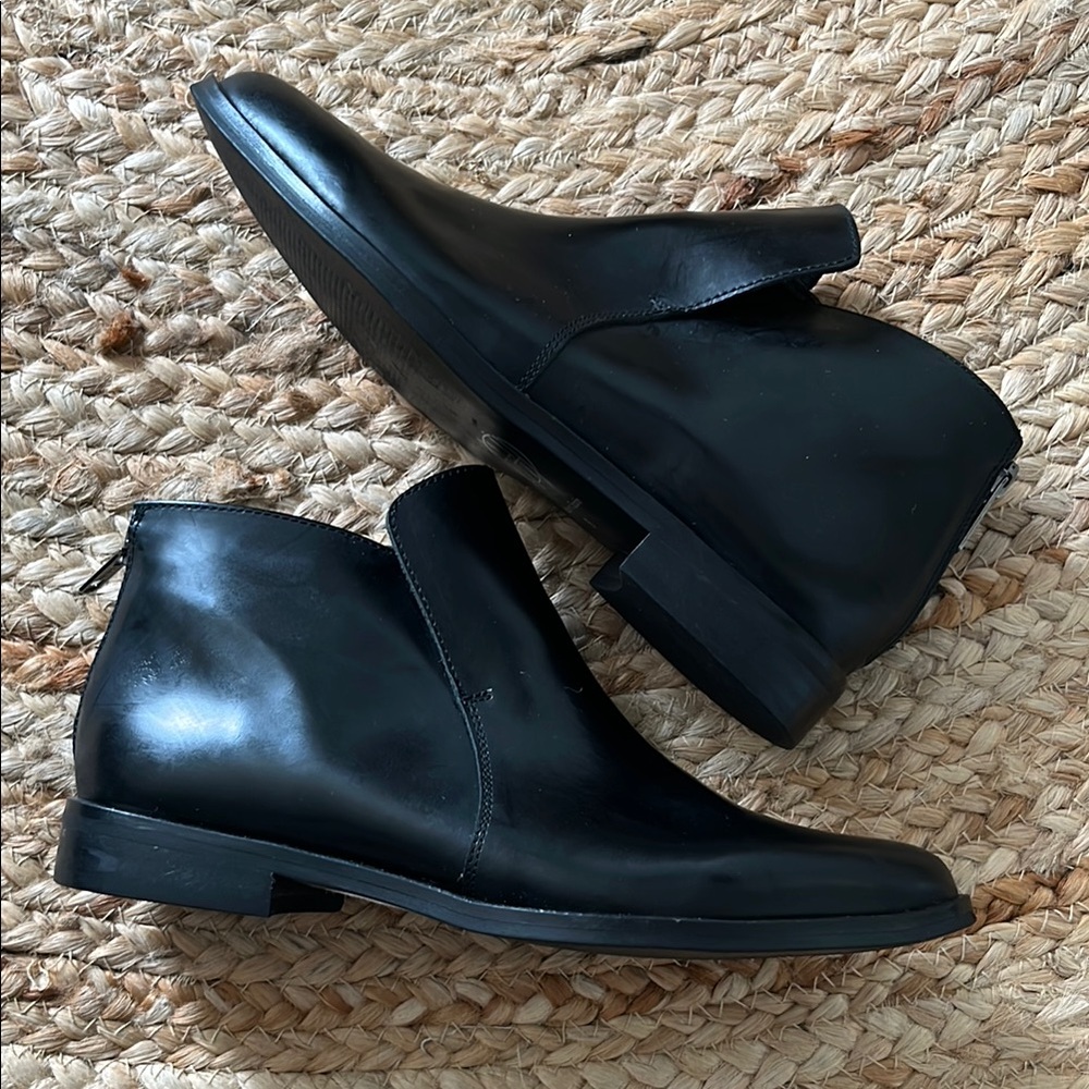 Women’s Black House of Harlow Leather Slip-On Ankle Boots